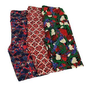 💥5/$25 Lularoe Womens One Size 3 Pair Leggings Floral & Geometric Prints